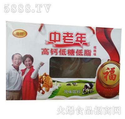 豪旺中老年高鈣低糖低脂核桃味風味飲料（箱）
