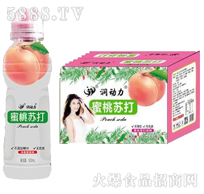 潤動力蜜桃蘇打500ml