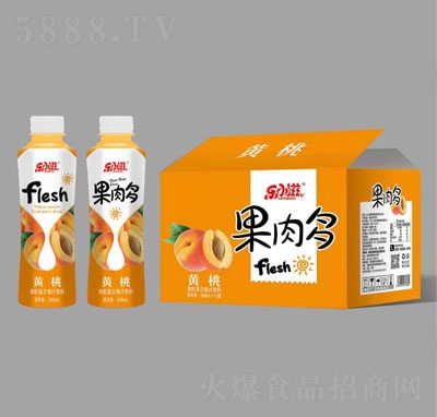 樂小滋果肉多黃桃果粒復合果汁飲料500mlX15