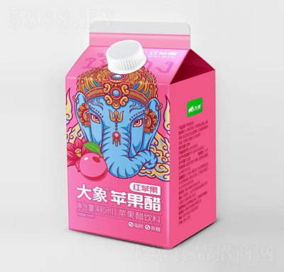 大象蘋果醋味飲料480ml