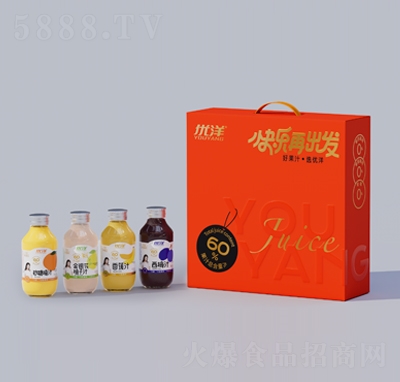 優(yōu)洋多口味復合果汁飲料禮盒裝