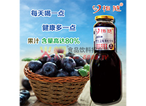 心相隨藍(lán)莓果粒飲品展示