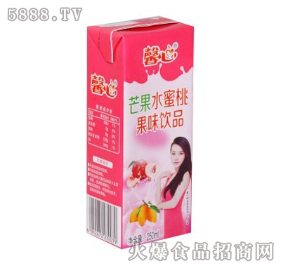 馨心芒果水蜜桃果味飲料利樂包250ml