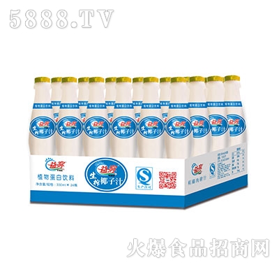 益客生榨椰子汁330mLx24瓶