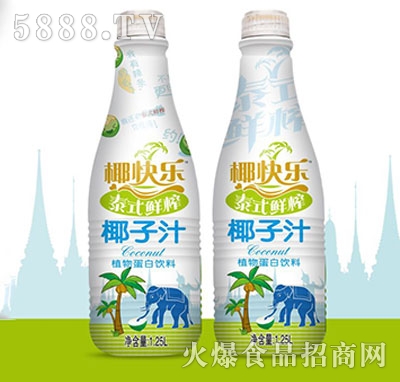 椰快樂泰式鮮榨椰子汁植物蛋白飲料1.25L
