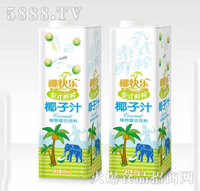 椰快樂泰式鮮榨椰子汁植物蛋白飲料600ml