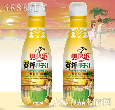 椰快樂怡青春鮮榨椰子汁植物蛋白飲料500ml
