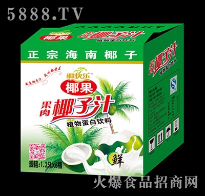 椰快樂椰果果肉椰子汁1.25lX6瓶