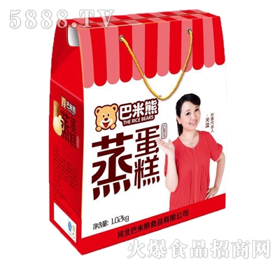 巴米熊蒸蛋糕（奶香味）1.02kg