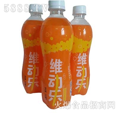 500ml酷e百維動(dòng)樂香橙味碳酸飲料