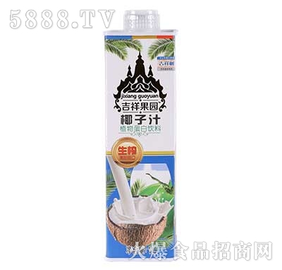 吉祥果園泰式生榨椰子汁植物蛋白飲料1L