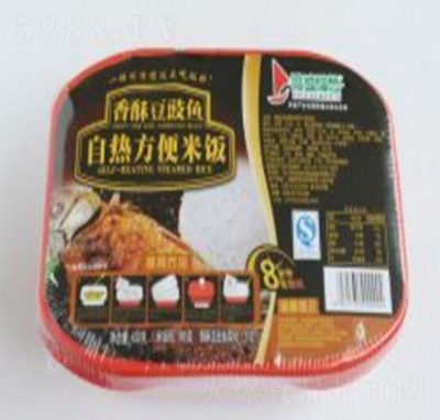 得益香酥豆鼓魚(yú)自熱方便米飯盒裝