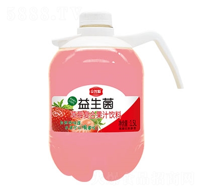 京智源益生菌草莓復合果汁飲料1.5L