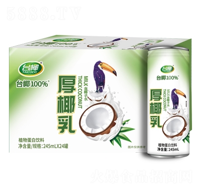 臺椰厚椰乳植物蛋白飲料245mlX24罐