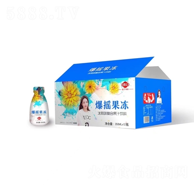 修花爆搖果凍冰菊味復合果汁飲料350mlX12瓶招商代理