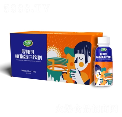 臺椰厚椰乳植物蛋白飲料300mlX15瓶招商代理