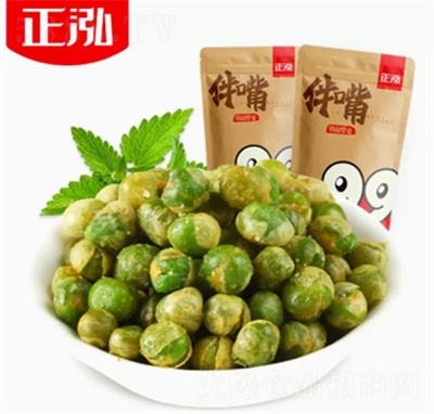 正泓青豆子官方旗艦店蒜香青豆豌豆198g小包零食小吃休閑食品