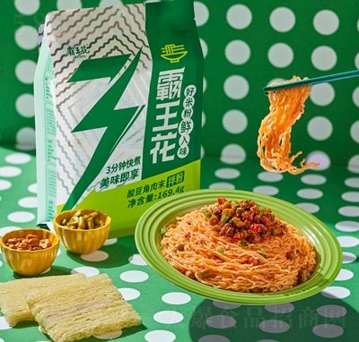 霸王花速食方便食品拌粉方便粉絲午餐代餐酸豆角肉末