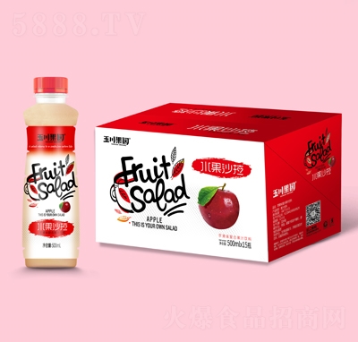 玉川果園水果沙拉蘋果味復(fù)合果汁飲料500ml×15瓶