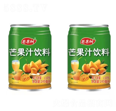 芒果樹(shù)芒果汁飲料易拉罐果汁餐飲果汁
