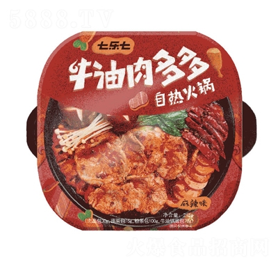 七樂(lè)七牛油肉多多自熱火鍋方便速食招商代理批發(fā)