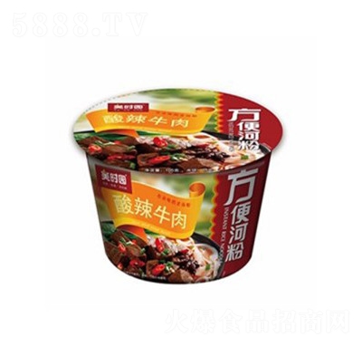 美時(shí)園酸辣牛肉方便河粉方便食品代餐夜宵招商
