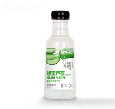 玉川果園450ml蜂蜜蘆薈椰果果粒果汁飲料中搜招商代理