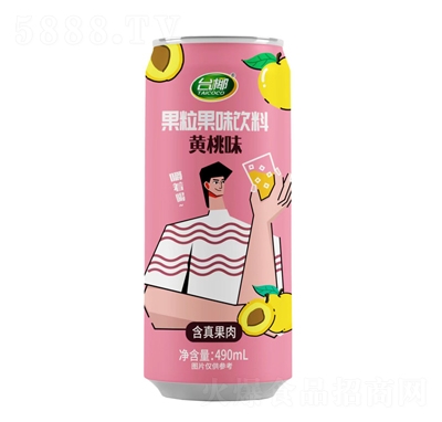 臺椰果粒果味飲料黃桃味490ml