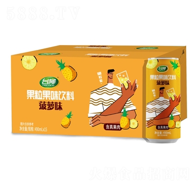 臺椰果粒果味飲料菠蘿味490mlX15瓶箱裝
