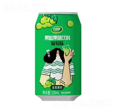 臺椰果粒果味飲料葡萄味320ml