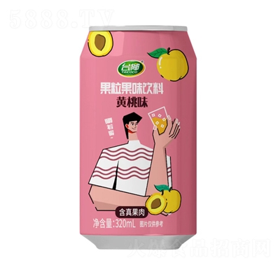 臺椰果粒果味飲料黃桃味320ml