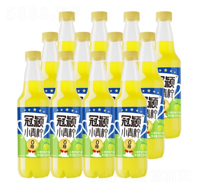 冠潁小青檸味汽水碳酸飲料520ml（瓶裝）