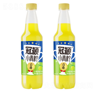 冠潁小青檸味汽水碳酸飲料520ml（瓶）