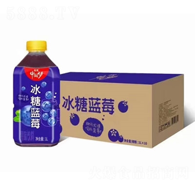 國傲冰糖藍莓果味飲料1LX10