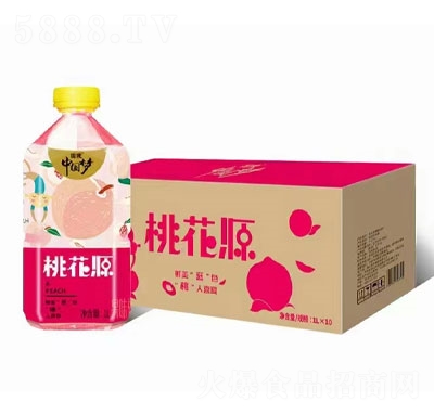 國傲桃花源果味飲料1LX10