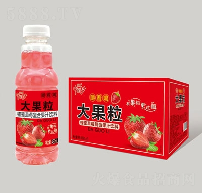 國傲蜂蜜草莓復(fù)合果汁飲料450mlX15