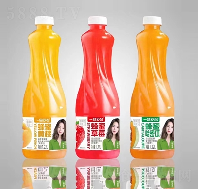一品云臺蜂蜜黃桃+草莓+哈密瓜益生菌復合果汁飲料1.22升