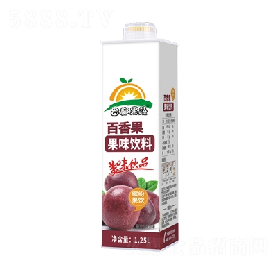 臺椰百香果果味飲料1.25L方盒裝