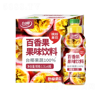 臺椰百香果果味飲料1.5LX6瓶