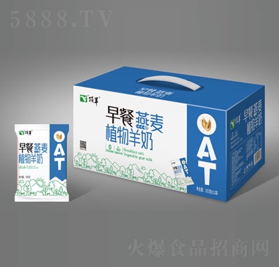 頂羊燕麥植物羊奶復合蛋白飲料205gX12袋