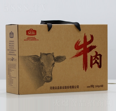 眾品牛肉禮盒肉干肉脯鹵味醬牛肉800g