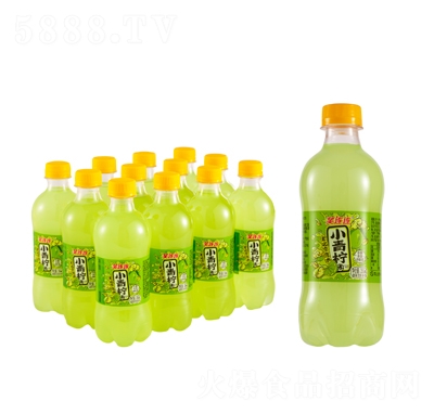 笑連連老北京汽水小青檸味350ml碳酸飲料