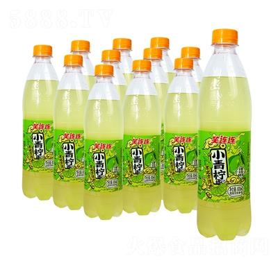笑連連小青檸老北京汽水600ml碳酸飲料