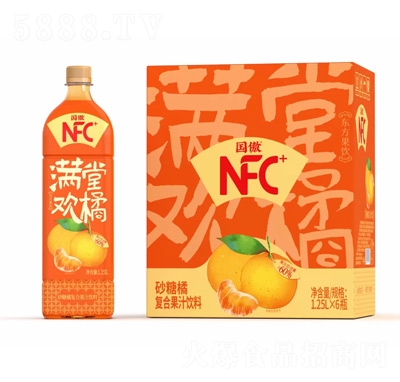 國傲復(fù)合果汁砂糖橘汁1.25L×6