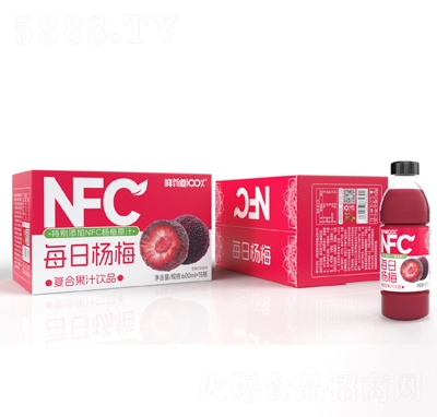 鮮有道100%每日楊梅復(fù)合果汁飲品600mlX15瓶