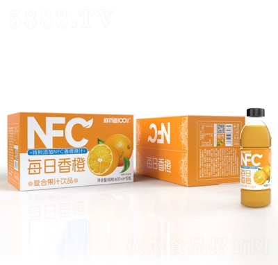 鮮有道100%每日鮮橙復(fù)合果汁飲品600mlX15瓶