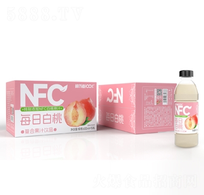 鮮有道100%每日白桃復(fù)合果汁飲品600mlX15瓶