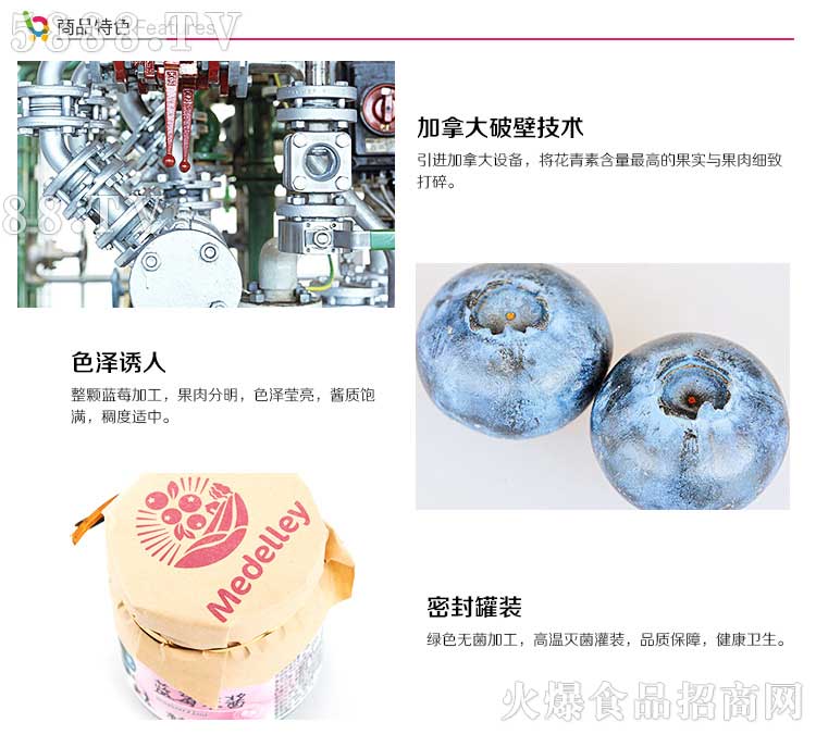 藍莓果醬圖片